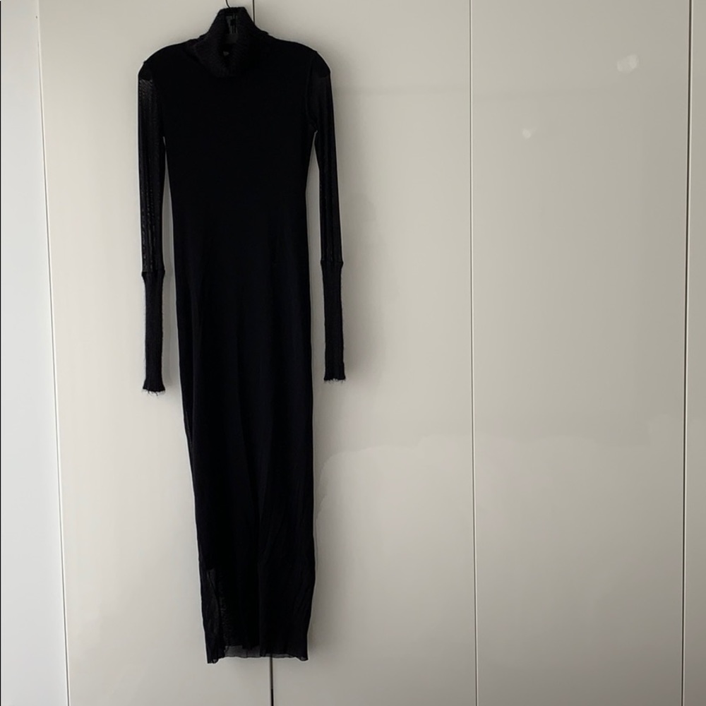 FUZZI mesh long sleeve maxi dress size L